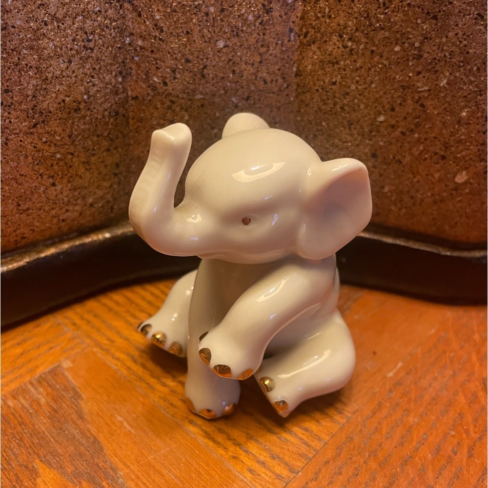 Vintage Lenox Bone China Baby Miniature Elephant